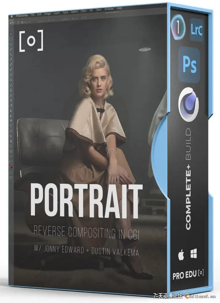 【中英字幕】PRO EDU反向人像合成摄影教程CGI渲染人像修饰工作流程