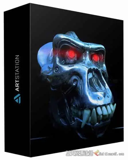 ZBrush教程-大猩猩骷髅机械头骨建模雕刻视频ZBrush教程