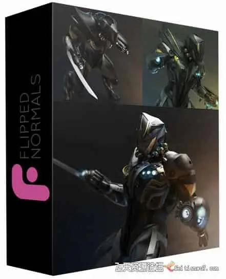 【中英字幕】ZBrush教程-机器人金属硬面建模雕刻场景灯光设置和渲染教程