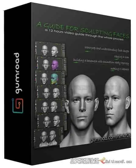 【中英字幕】Zbrush教程-超精细角色面部雕刻大师级视频