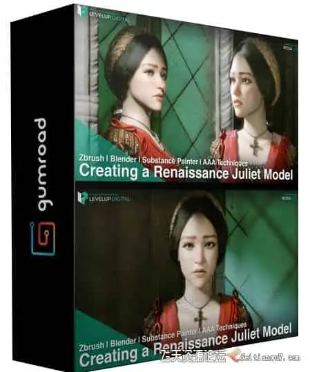 【中英字幕】Zbrush文艺复兴时期朱丽叶角色制作全流程视频教程