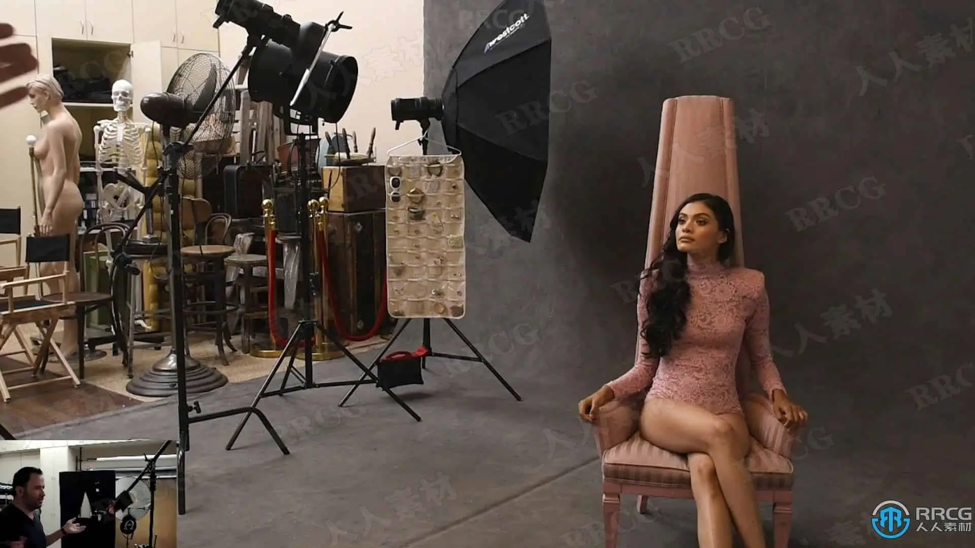 女性模特时装姿势室内幕后花絮灯光技术摄影视频教程