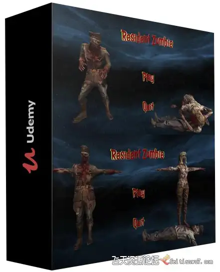 【中英字幕】Unity恐怖僵尸FPS生存游戏制作流程视频教程