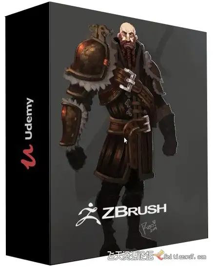 【中英字幕】Zbrush影视教程游戏角色雕刻渲染制作视频教程