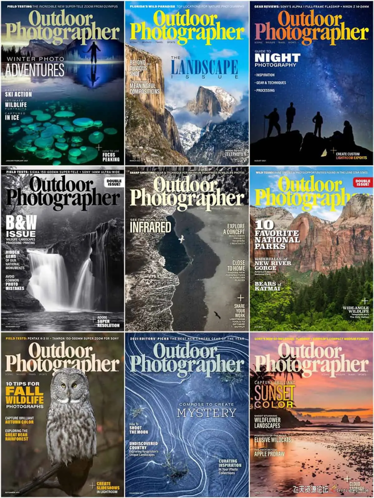 户外摄影师-2021年全年系列1-9期Outdoor Photographer-Full Year 2021