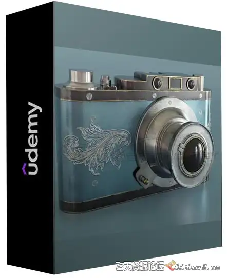 【中文字幕】Blender 3D和Substance Painter复古相机建模渲染视频教程教程