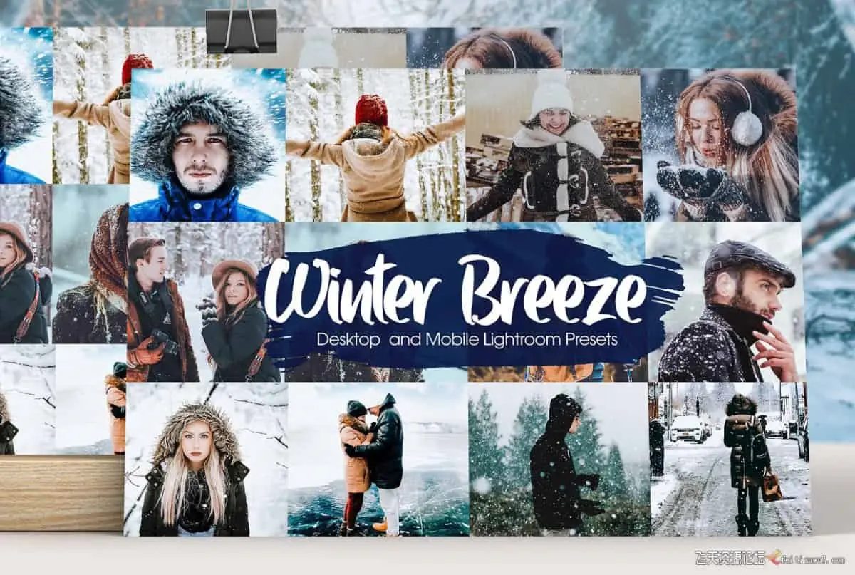 冬季风光人像后期Lightroom预设/手机APP滤镜Winter Breeze Lightroom Presets