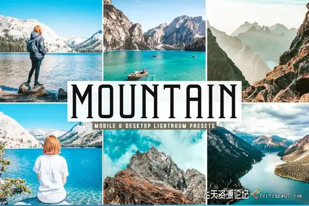 旅拍风光山脉风景后期LR预设/APP预设Mountain Pro Lightroom Presets