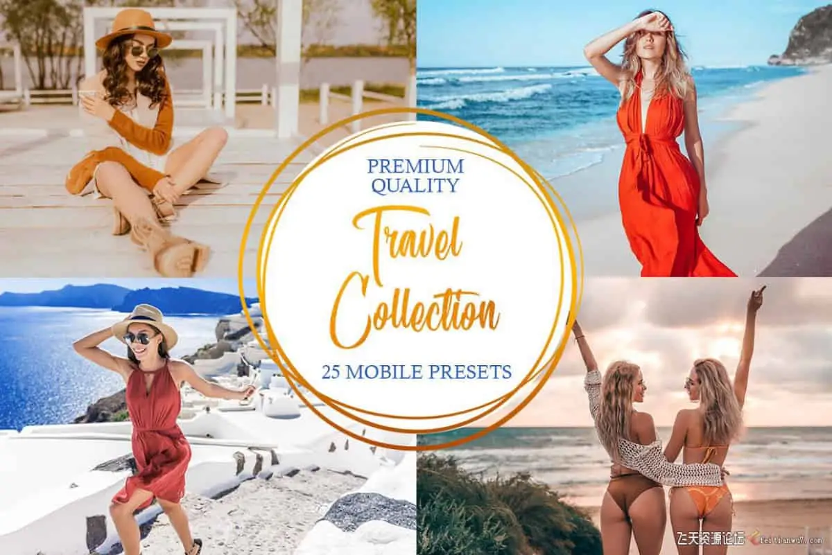 旅拍人像写真明亮通透Lightroom预设›/手机APP调色滤镜Travel Collection Mobile Presets