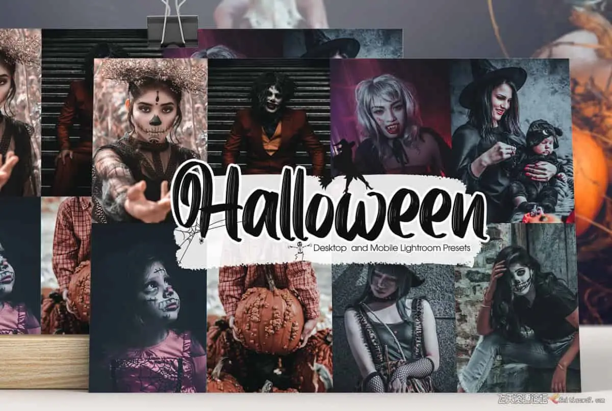 万圣节人像摄影后期Lightroom预设/APP滤镜Halloween Lightroom Presets