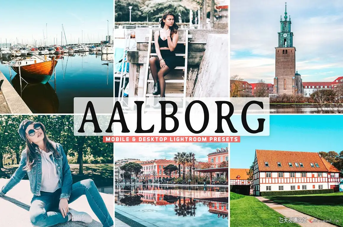 奥尔堡人文风光摄影Lightroom预设/手机APP滤镜Aalborg Pro Lightroom Presets