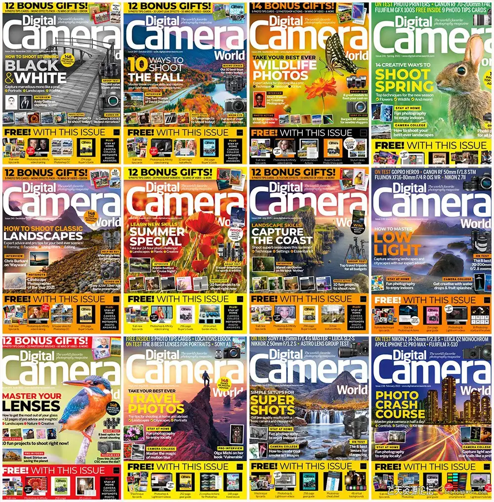 数码相机世界-2021 年全年1-13期电子书合集适合初学者