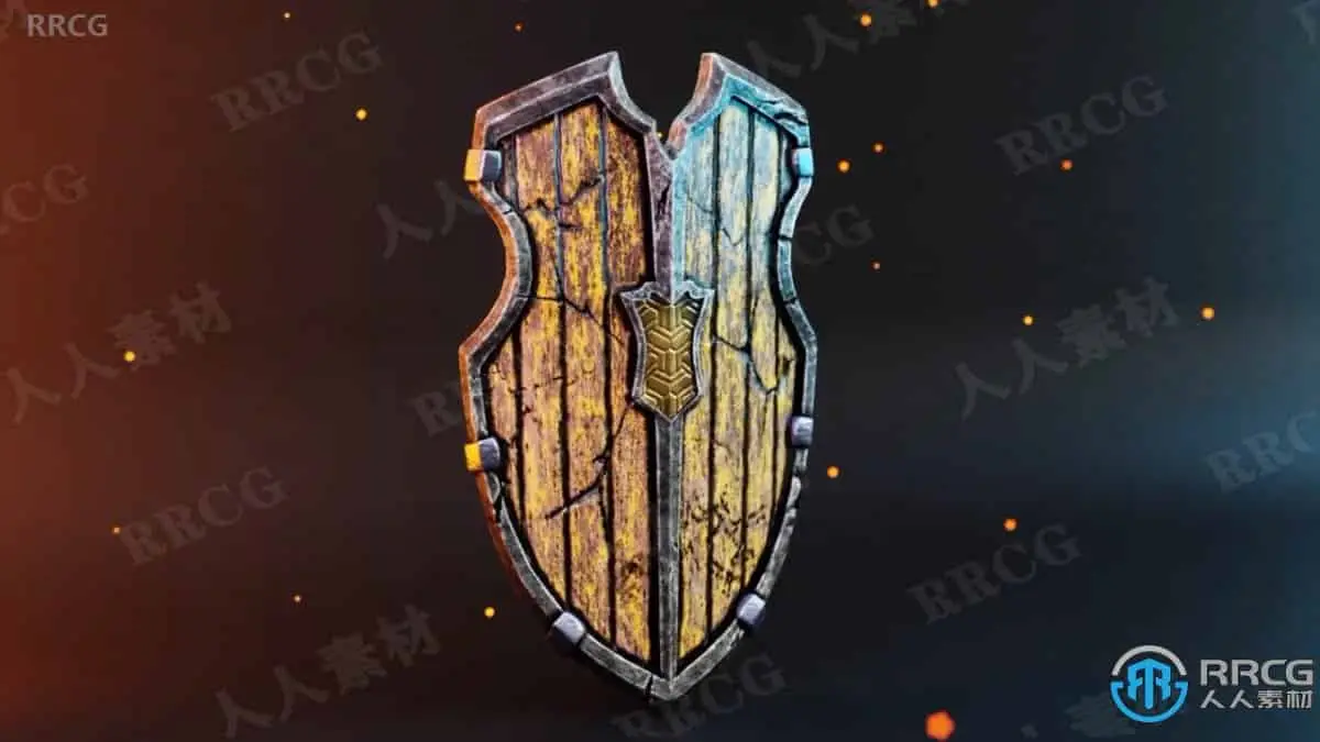 Blender游戏盾牌模型和纹理实例制作视频教程 3D与动画教程 人人CG (1)