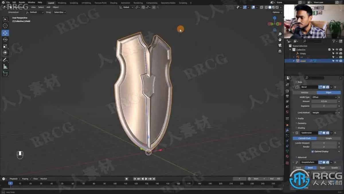 Blender游戏盾牌模型和纹理实例制作视频教程 3D与动画教程 人人CG (3)