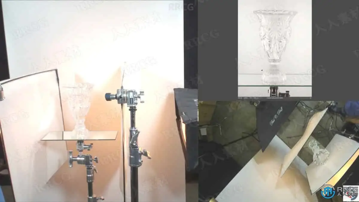 玻璃水晶花瓶摄影拍摄工作流程视频教程 摄影摄像教程 人人CG (2)