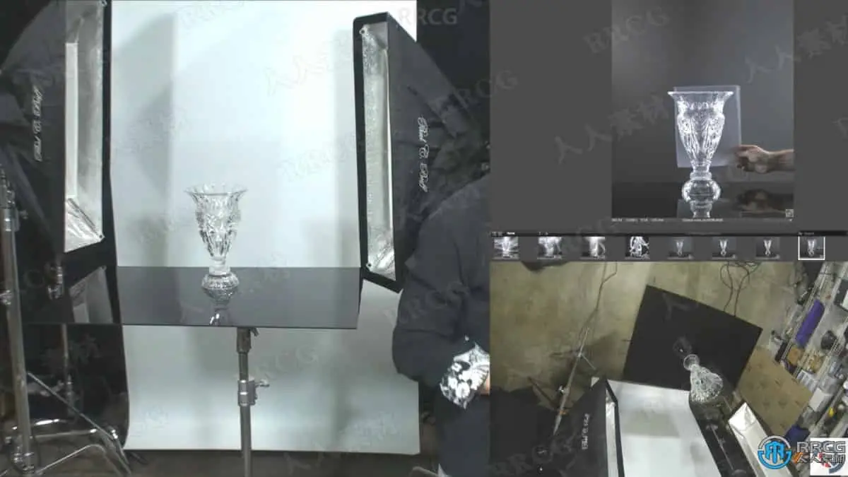 玻璃水晶花瓶摄影拍摄工作流程视频教程 摄影摄像教程 人人CG (4)