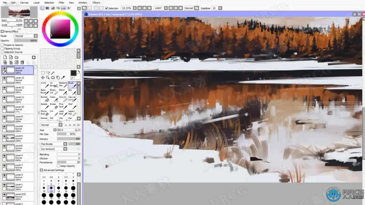 Aenami画师无尽道路数字绘画实例训练视频教程 绘画插画教程 人人CG (5)