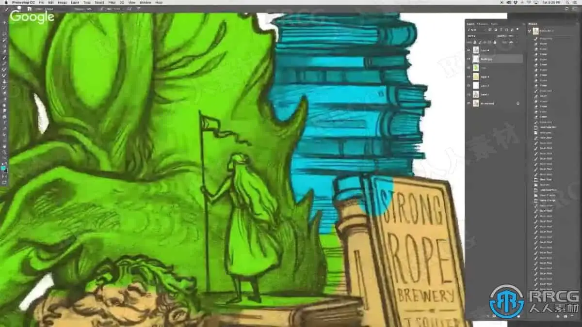 动漫角色绘画草图PS着色过程工作流程视频教程 绘画插画教程 人人CG (2)