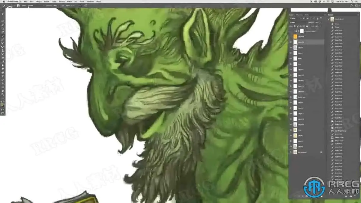 动漫角色绘画草图PS着色过程工作流程视频教程 绘画插画教程 人人CG (4)