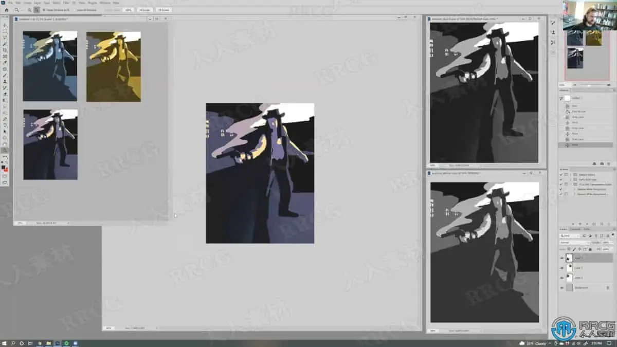 连续漫画页面色彩创作数字绘画工作流程视频教程 绘画插画教程 人人CG (8)