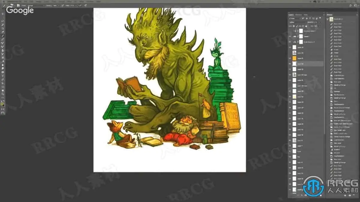 动漫角色绘画草图PS着色过程工作流程视频教程 绘画插画教程 人人CG (7)