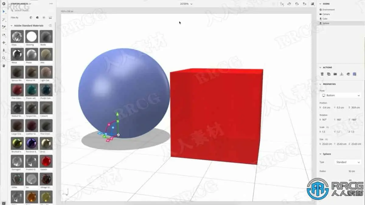 Adobe Dimension创建惊艳3D字母形状技术视频教程 3D与动画教程 人人CG (5)