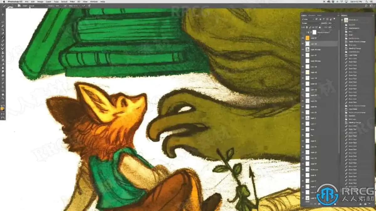 动漫角色绘画草图PS着色过程工作流程视频教程 绘画插画教程 人人CG (6)