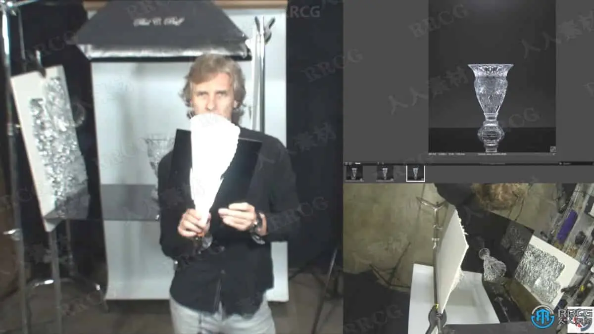 玻璃水晶花瓶摄影拍摄工作流程视频教程 摄影摄像教程 人人CG (6)