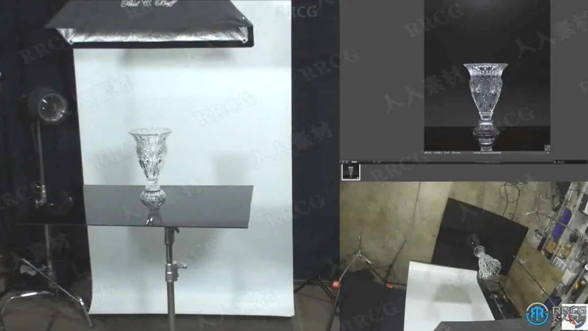 玻璃水晶花瓶摄影拍摄工作流程视频教程 摄影摄像教程 人人CG (5)