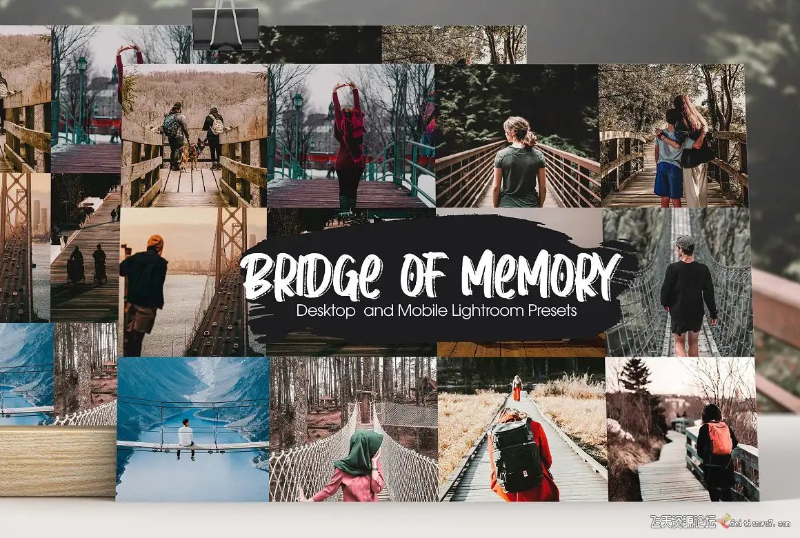 记忆之桥人文旅拍风光摄影Lightroom预设+APP滤镜Bridge of Memory Lightroom Presets