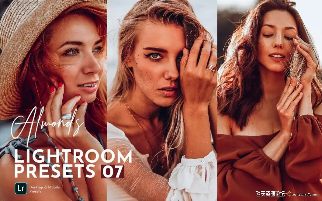 杏仁巧克力色调时尚人像Lightroom预设/手机APP预设 Almonds Lightroom Presets