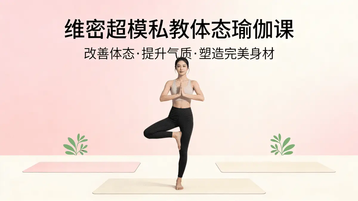 瑜伽体态气质重塑课：12节全套跟练，矫正体态/塑造线条/提升气质