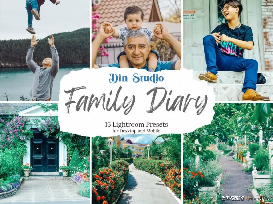 家庭人像摄影后期LR预设+移动APP预设Family Diary Lightroom Presets
