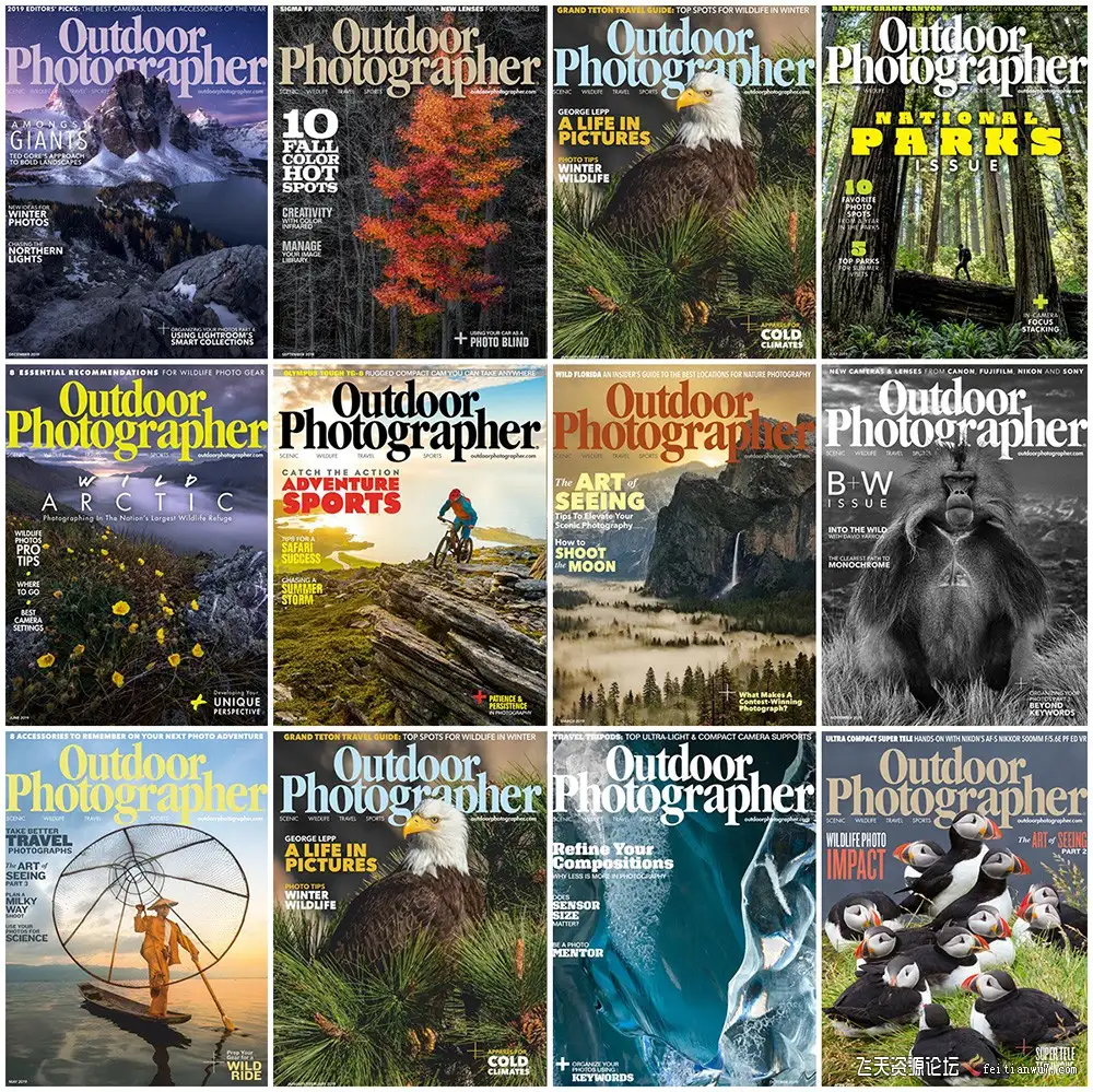 Outdoor Photographer户外摄影师2019年全年摄影杂志1-11期合集