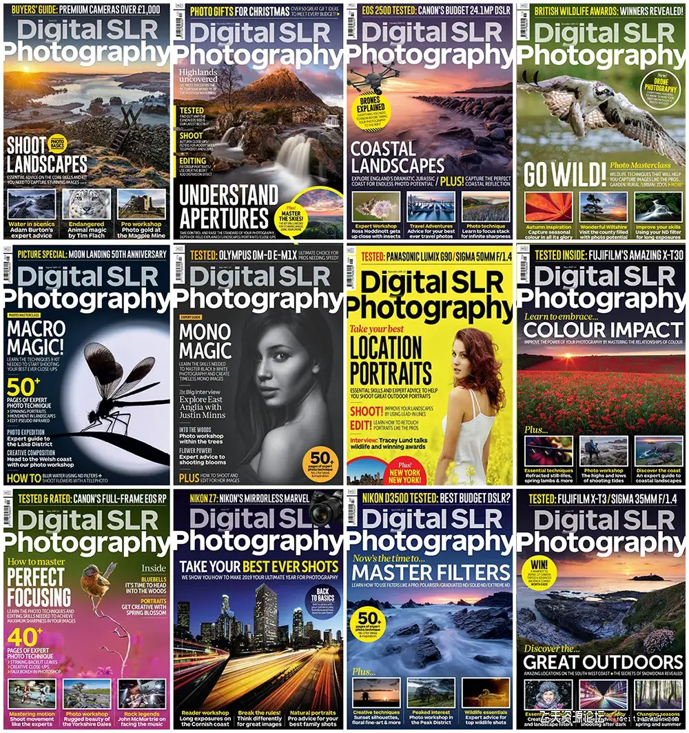 Digital SLR Photography数码单反摄影2019年全年刊合集1-12期