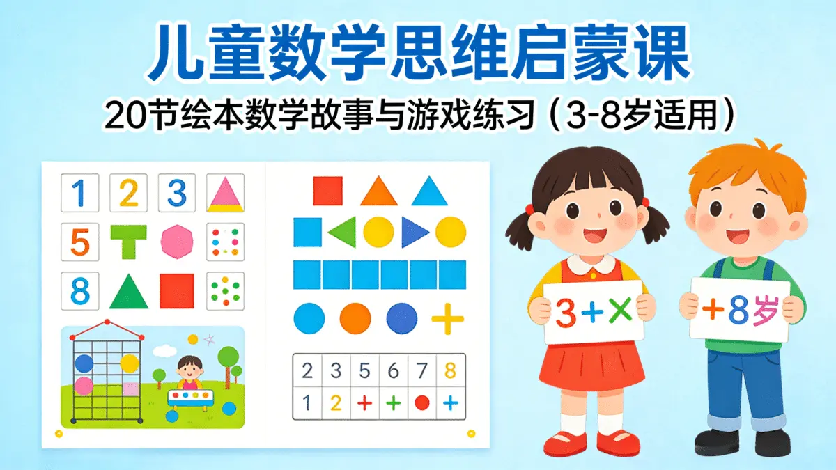儿童数学思维启蒙课：20节绘本数学故事与游戏练习（3-8岁适用）