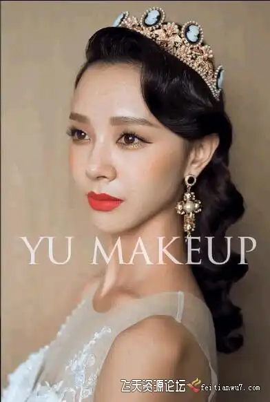 新娘时尚人像甜美浪漫复古时尚妆容造型设计教程
