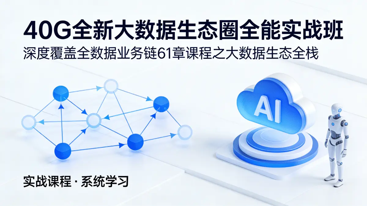 [大数据/AI实战/云计算] 40G全新大数据生态圈全能实战班 深度覆盖全数据业务链61章课程之大数据生态全栈