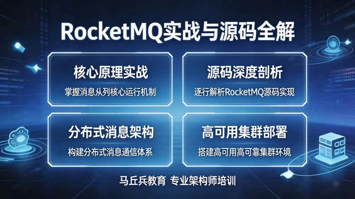 [项目开发/工具/产品开发教程] 马士兵RocketMQ实战与源码全解教程 马士兵教育最新专业培训 精通分布式消息系统