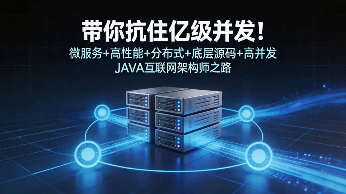 [JAVA教程] 带你抗住亿级并发！微服务+高性能+分布式+底层源码+高并发 JAVA互联网架构师之路
