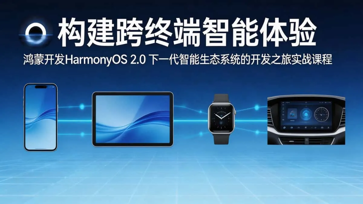 [项目开发/工具/产品开发教程] 构建跨终端智能体验 鸿蒙开发HarmonyOS 2.0 下一代智能生态系统的开发之旅实战课程