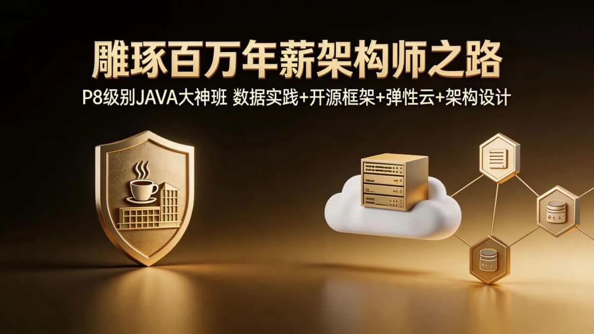 [JAVA教程] 雕琢百万年薪架构师之路 P8级别JAVA大神班 数据实践+开源框架+弹性云+架构设计