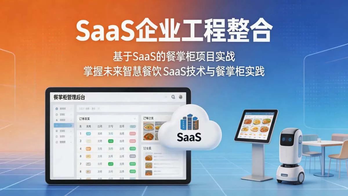 [项目开发/工具/产品开发教程] SaaS企业工程整合 基于SaaS的餐掌柜项目实战 掌握未来智慧餐饮 SaaS技术与餐掌柜实践