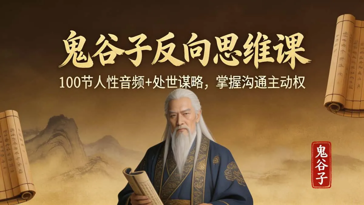 鬼谷子反向思维课：100节人性音频+处世谋略，掌握沟通主动权