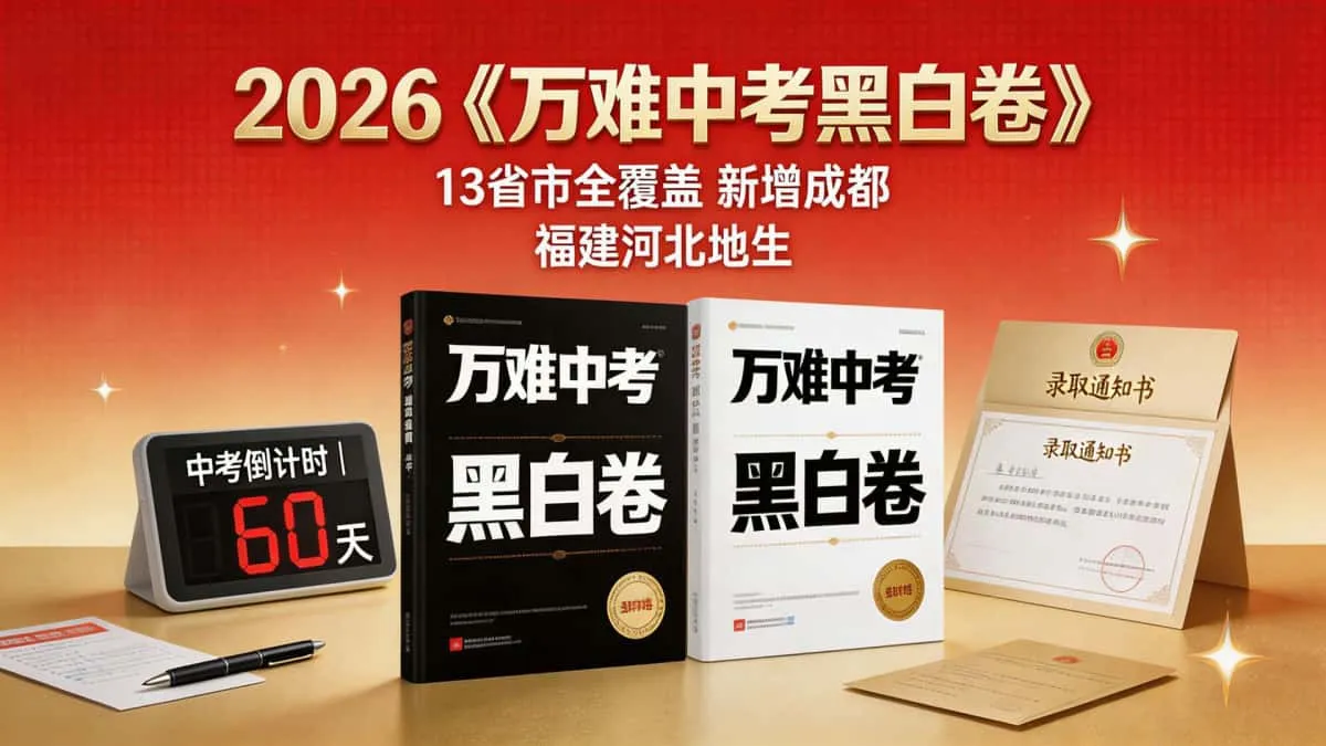 2026《万唯中考黑白卷》13省市：新增成都；福建河北地生