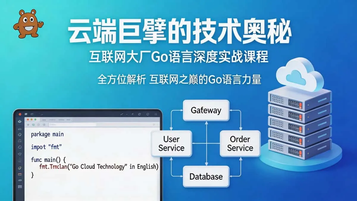 [Go语言教程] 云端巨擘的技术奥秘 互联网大厂Go语言深度实战课程全方位解析 互联网之巅的Go语言力量