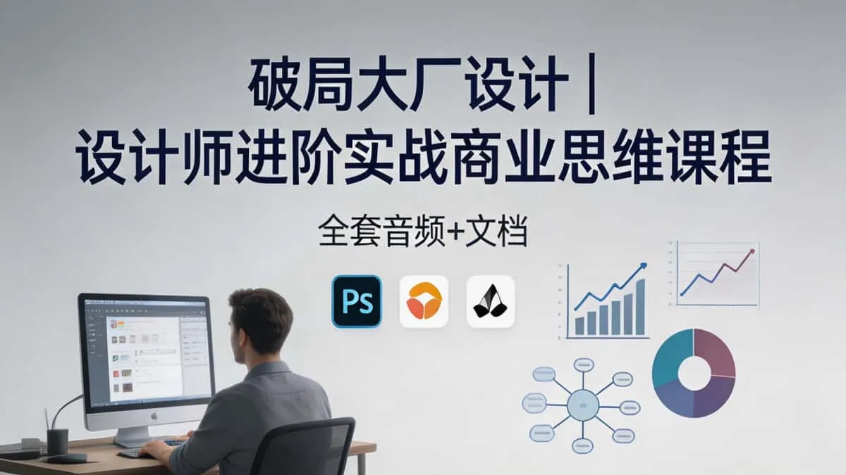 破局大厂设计｜设计师进阶实战商业思维课程（全套音频+文档）