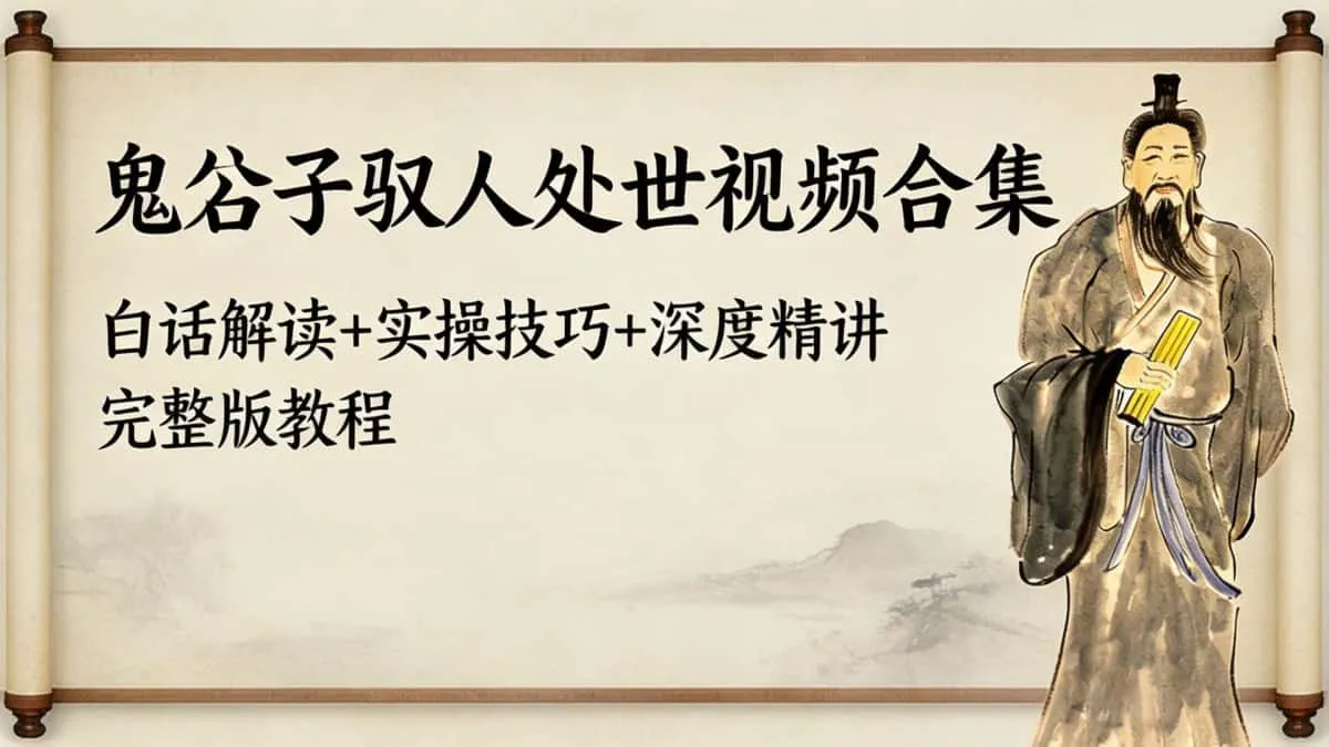 鬼谷子驭人处世视频合集 白话解读 + 实操技巧 + 深度精讲 完整版教程