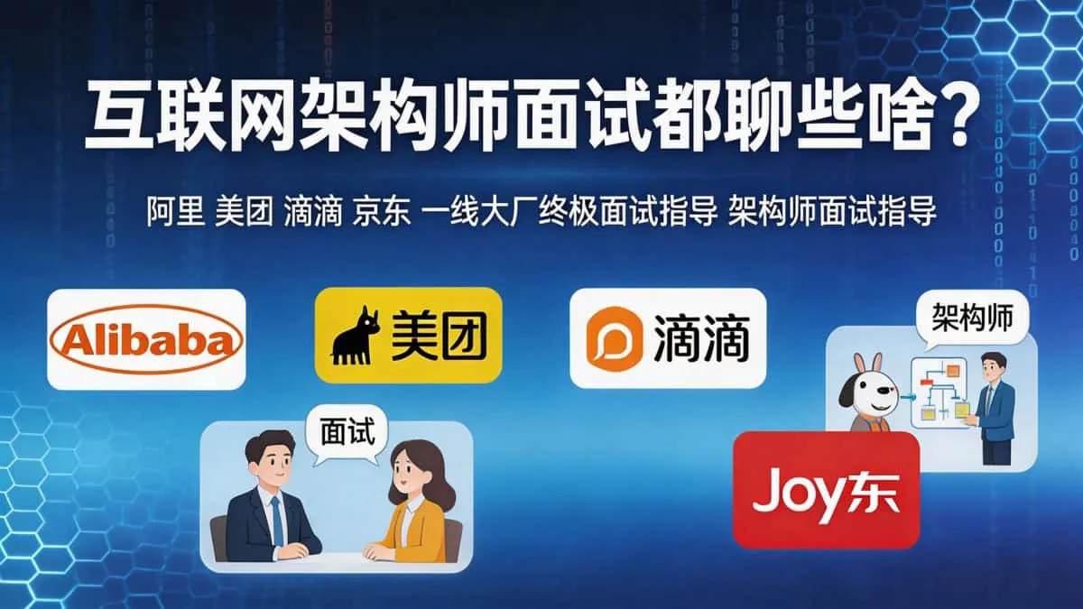 [项目开发/工具/产品开发教程] 互联网架构师面试都聊些啥？阿里 美团 滴滴 京东一线大厂终极面试指导 架构师面试指导