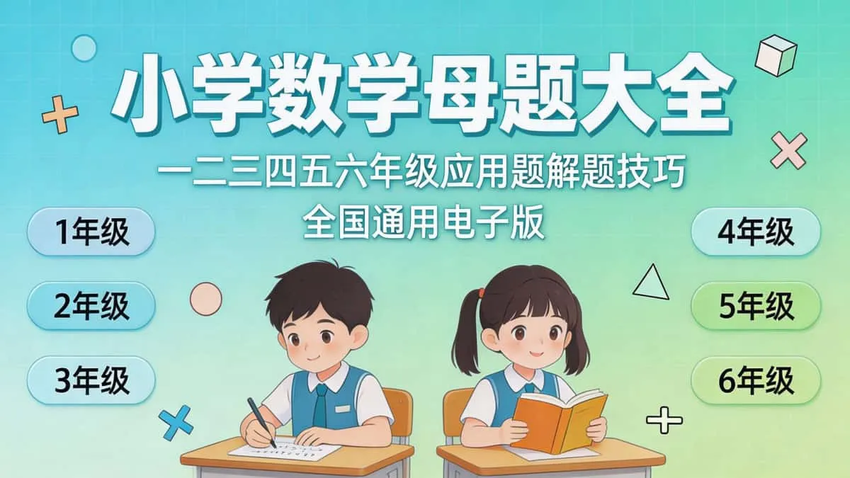 小学数学母题大全 一二三四五六年级应用题解题技巧 全国通用电子版